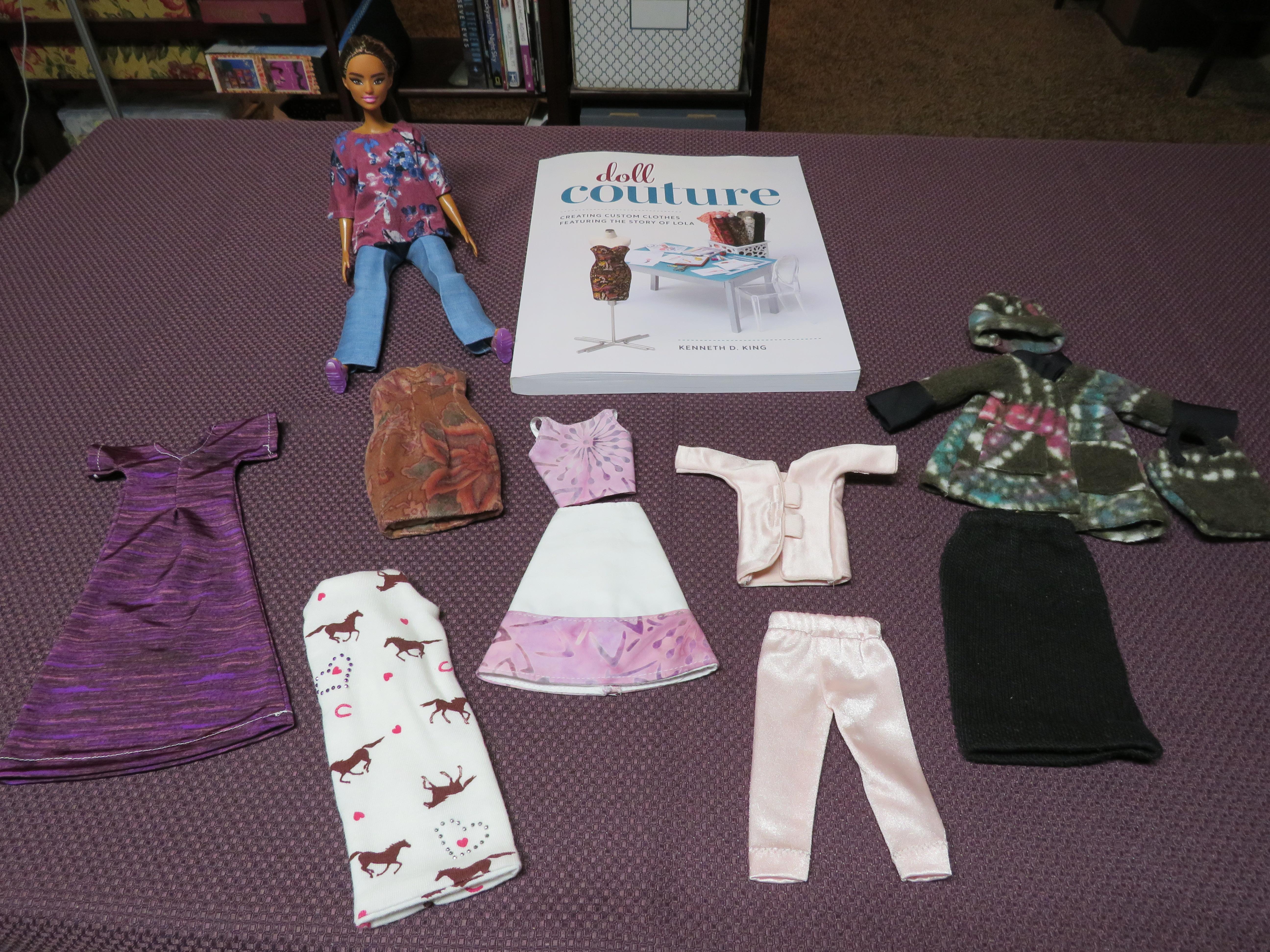 Modern Barbie and some clothes I made using Kenneth King's patterns