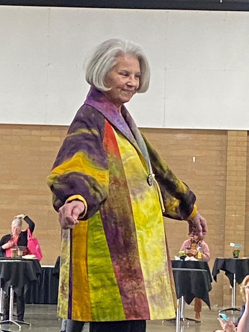 President Cathy Katte in Fashion Show