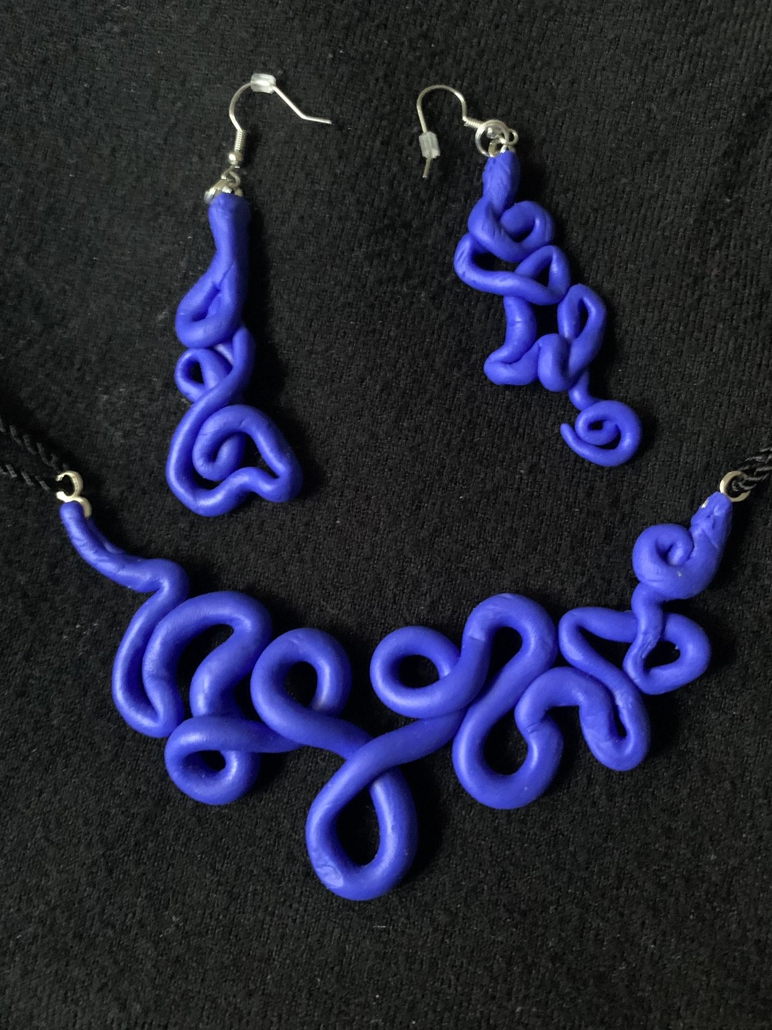 Polymer Clay Necklace and Earrings